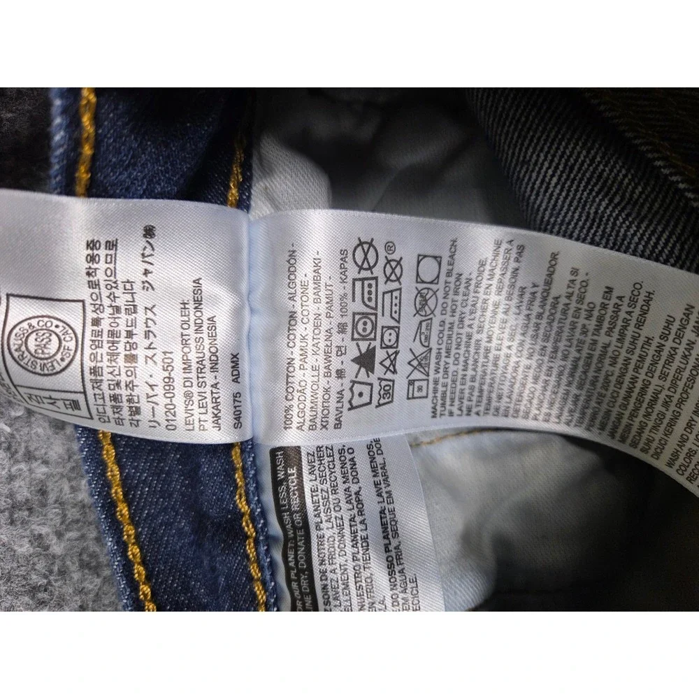Levi's 501 Original Fit Jeans Mens 38x36 Blue Dark Wash Button Fly Denim 117-1